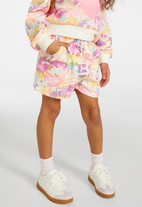 Fleece Pull On Printed Shorts Multi