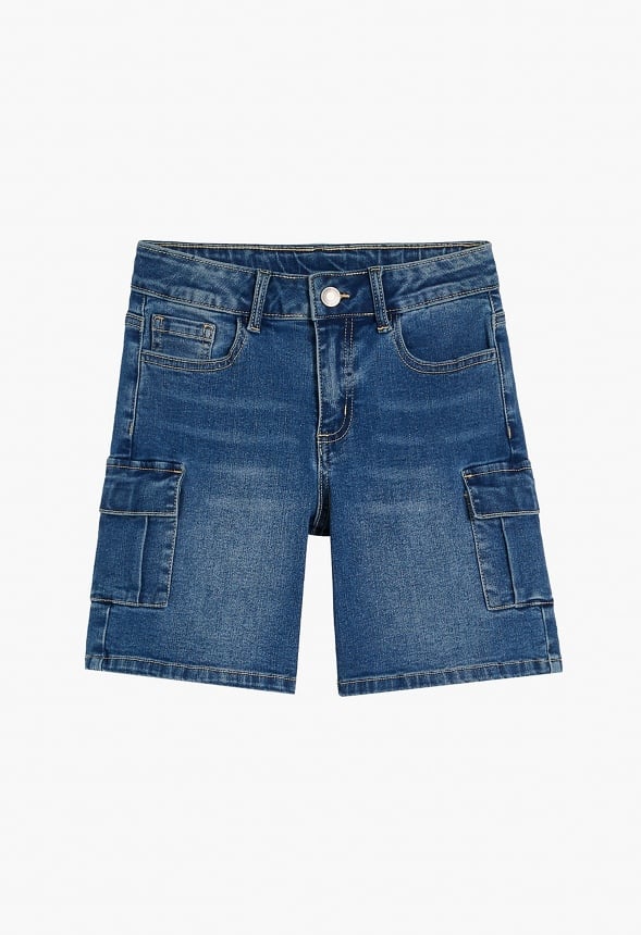 Denim Cargo Short Medium Wash
