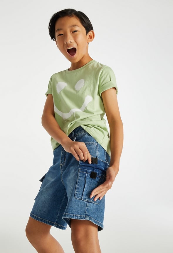 Denim Cargo Short Medium Wash