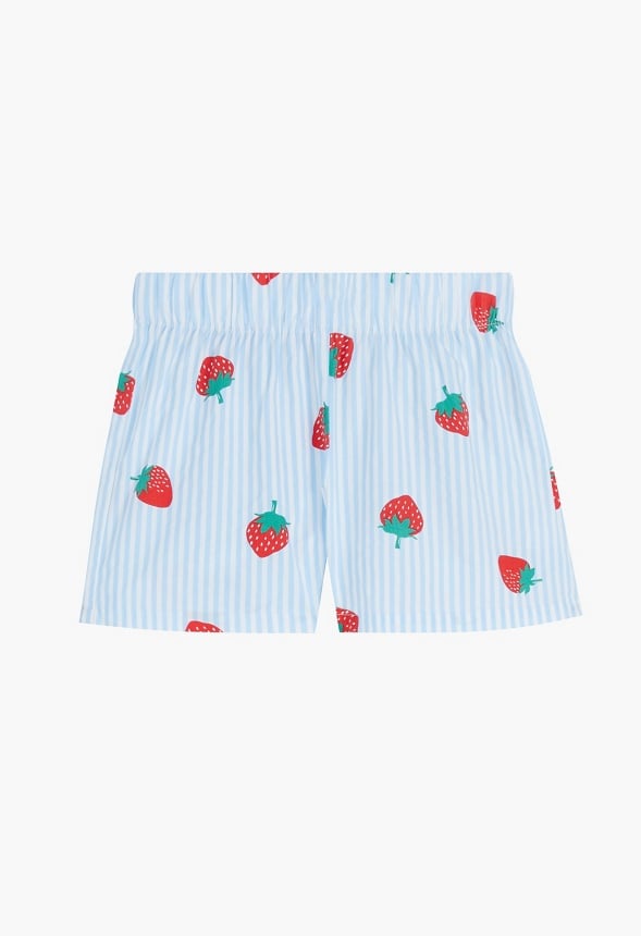 Strawberry Pull On Shorts Stripe