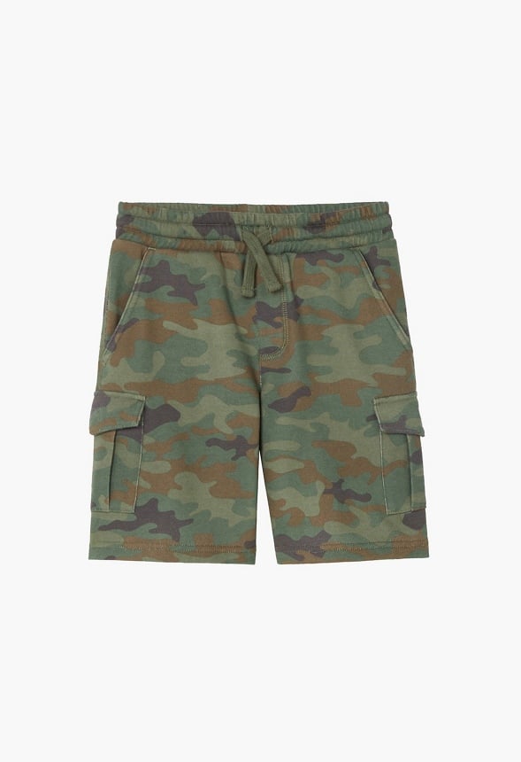 Pull On Cargo Short Green Camo