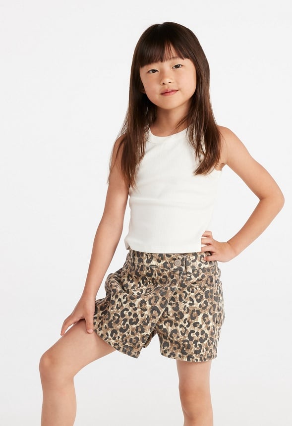 Front Pocket Wrap Skort Brown