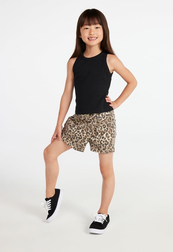 Front Pocket Wrap Skort Brown