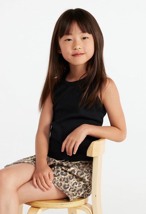 Front Pocket Wrap Skort Brown