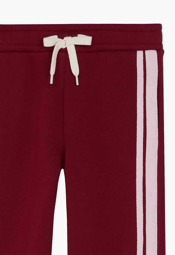 Side Stripe Wide Leg Pants Red