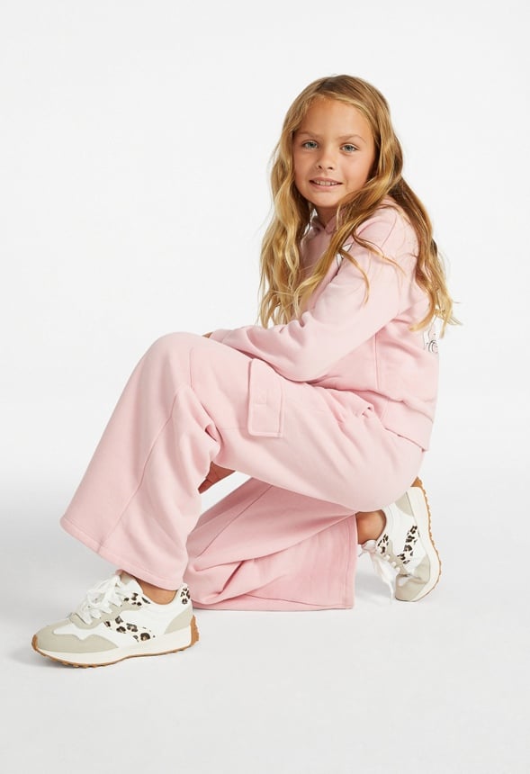 Wide Leg Cargo Pants Pink
