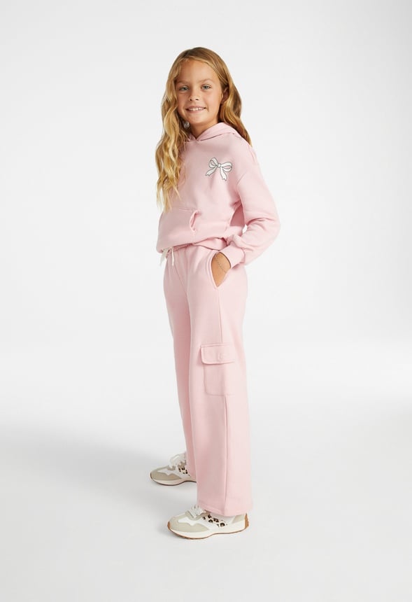Wide Leg Cargo Pants Pink