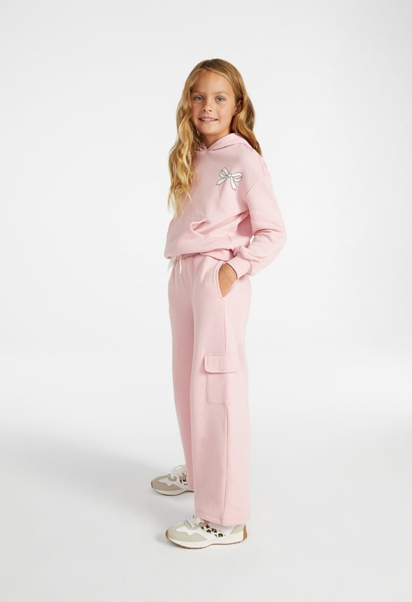 Wide Leg Cargo Pants Pink