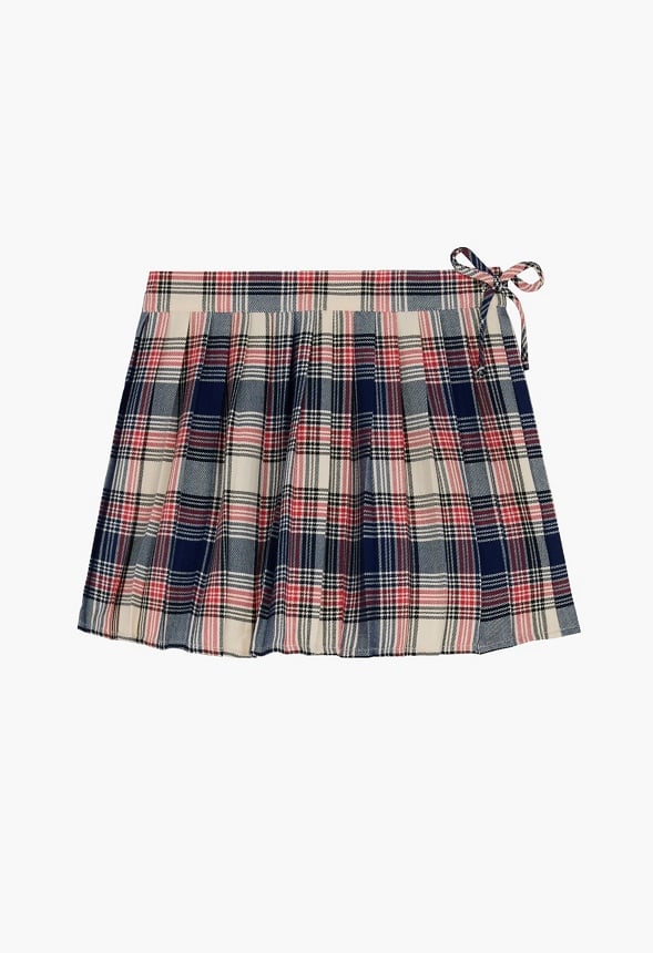 Mini Pleated Skirt Red