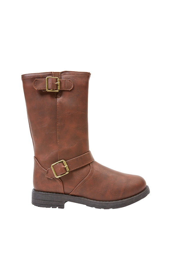 Tall Moto Boot Brown