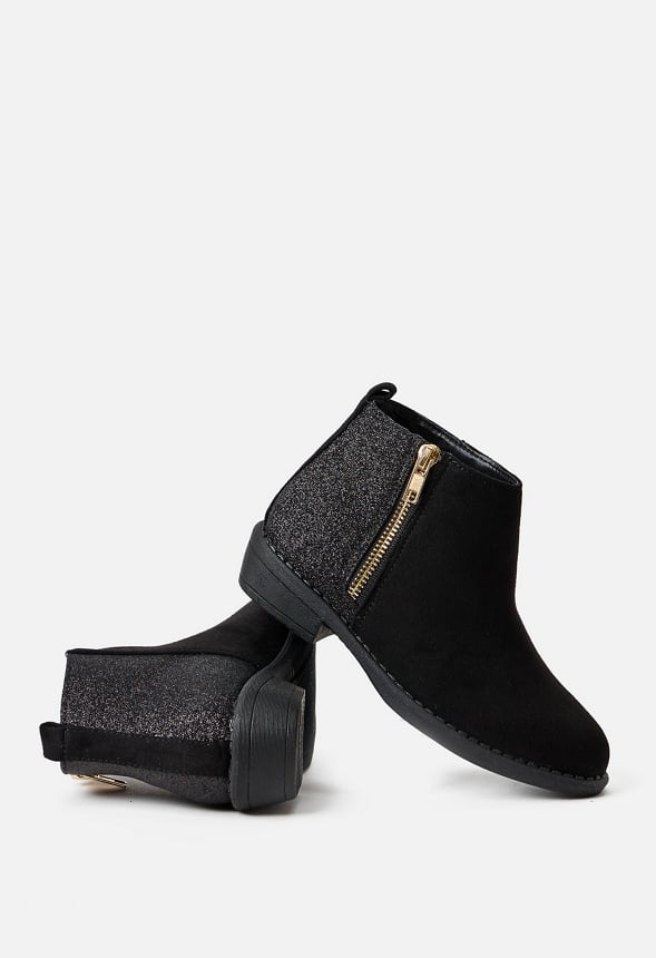 Glitter Back Bootie Black