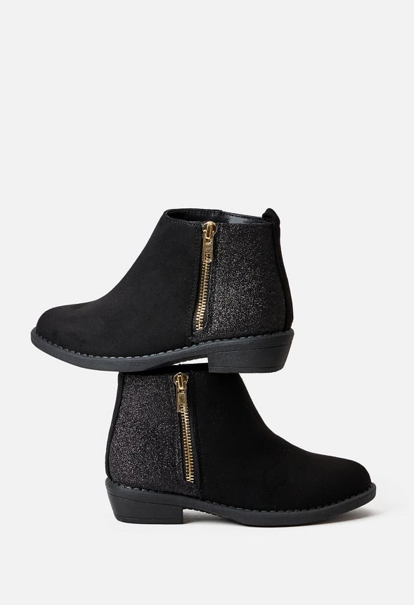 Glitter Back Bootie Black