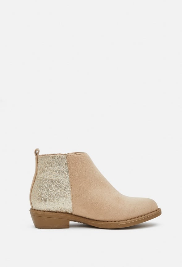 Glitter Back Bootie Tan