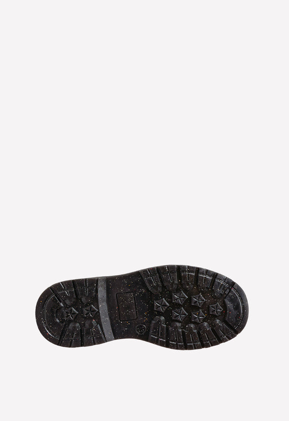 Glitter Lug Sole Boot White