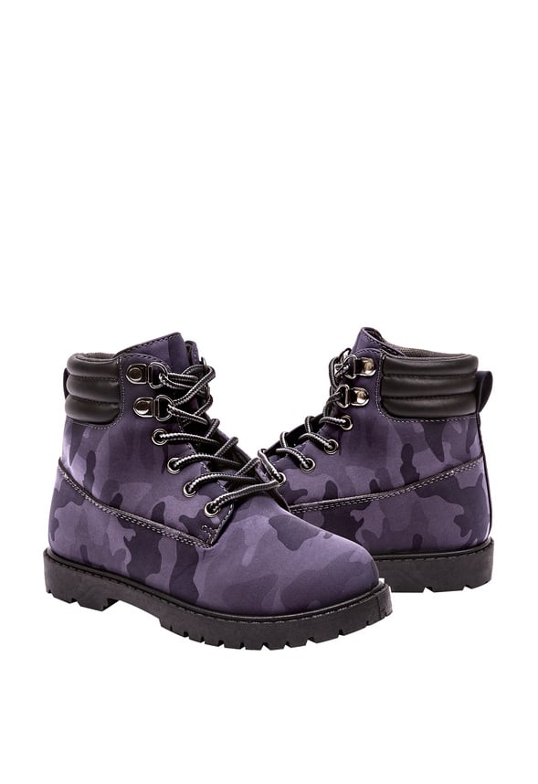 Camo Lumber Boot Blue