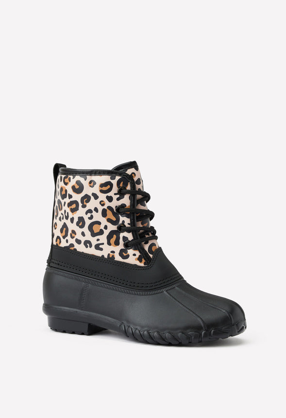 Cheetah Lace Up Duck Boot Multi