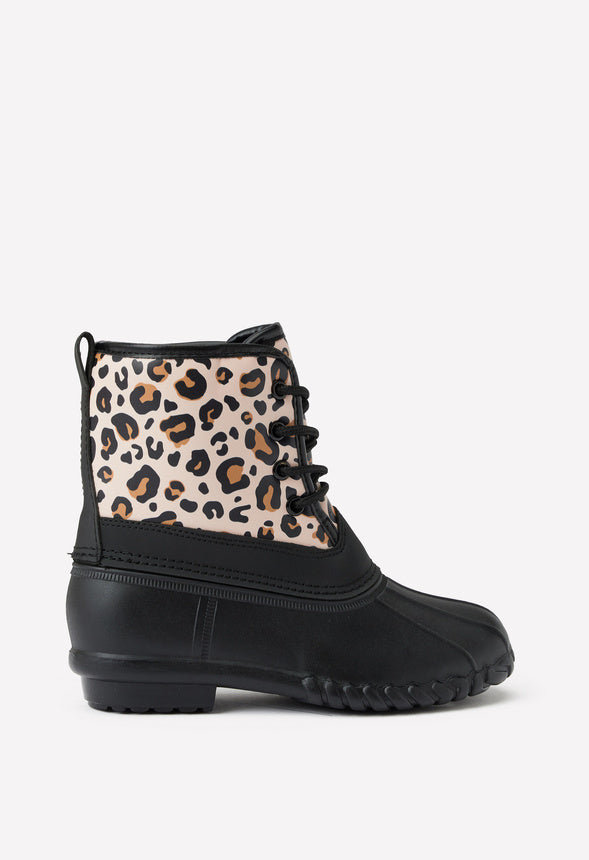 Cheetah Lace Up Duck Boot Multi