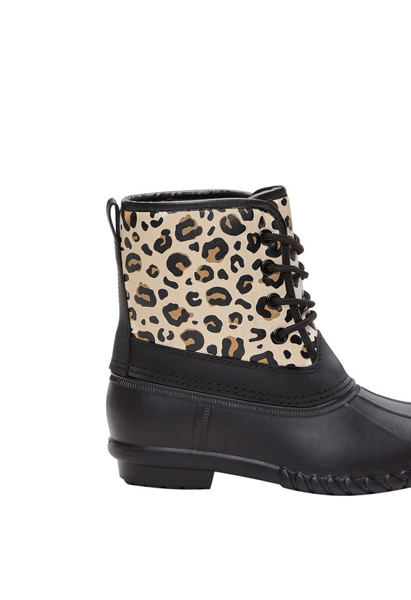 Cheetah Lace Up Duck Boot Multi