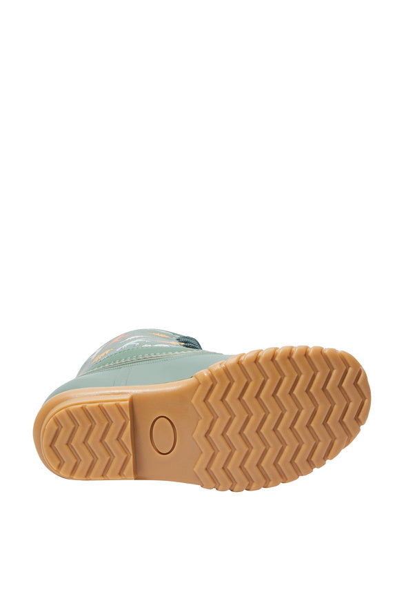 Dino Lace Up Duck Boot Green