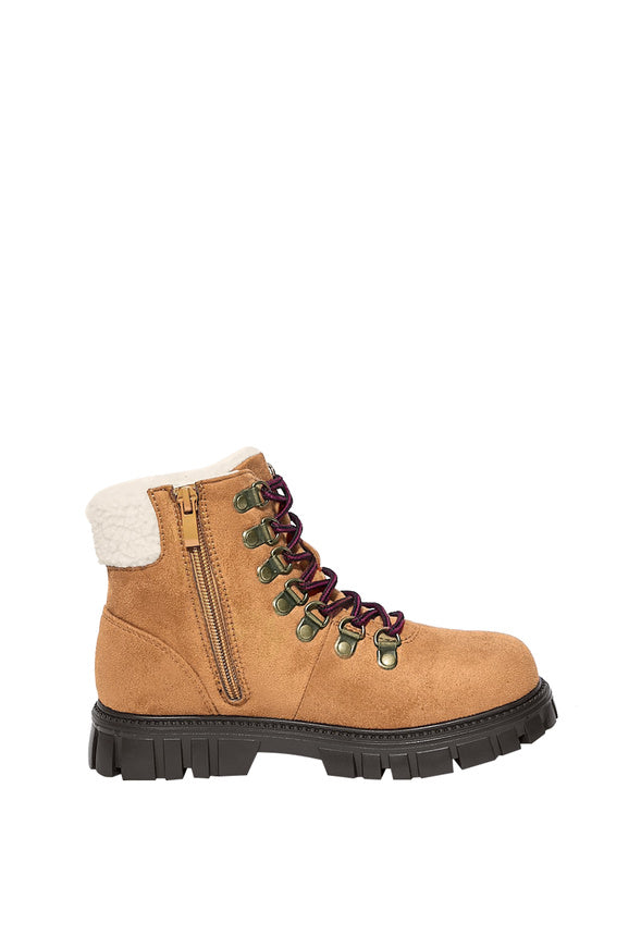 Sherpa Collar Hiking Boot Brown