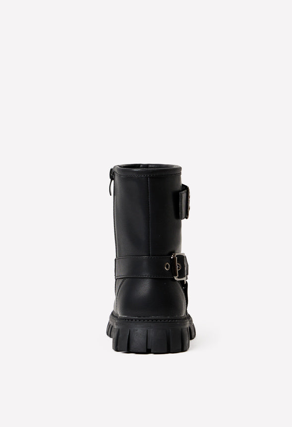 Buckle Moto Boot Black