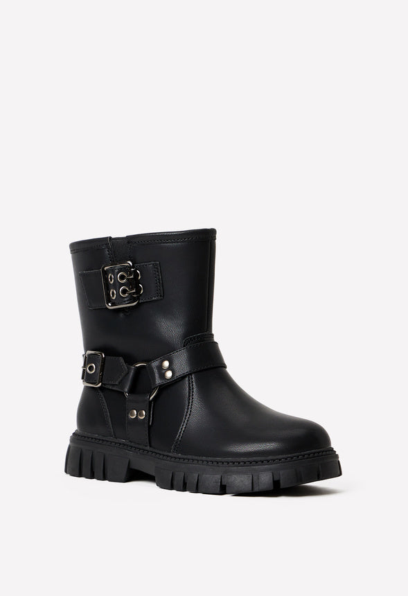 Buckle Moto Boot Black