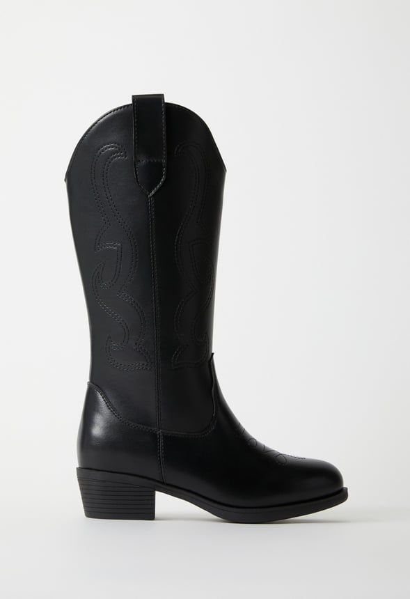Tall Western Boot Black