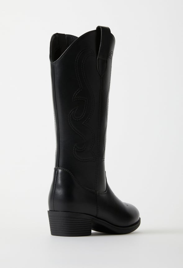 Tall Western Boot Black