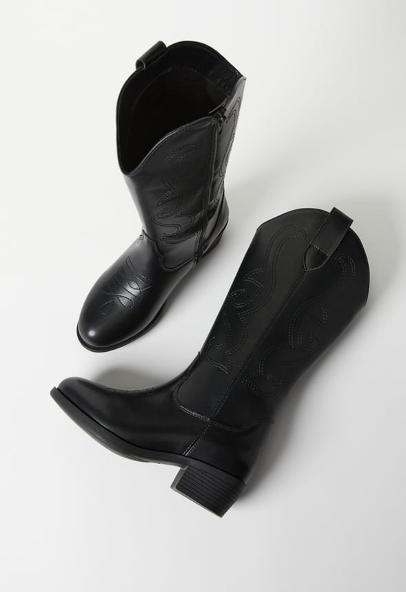 Tall Western Boot Black
