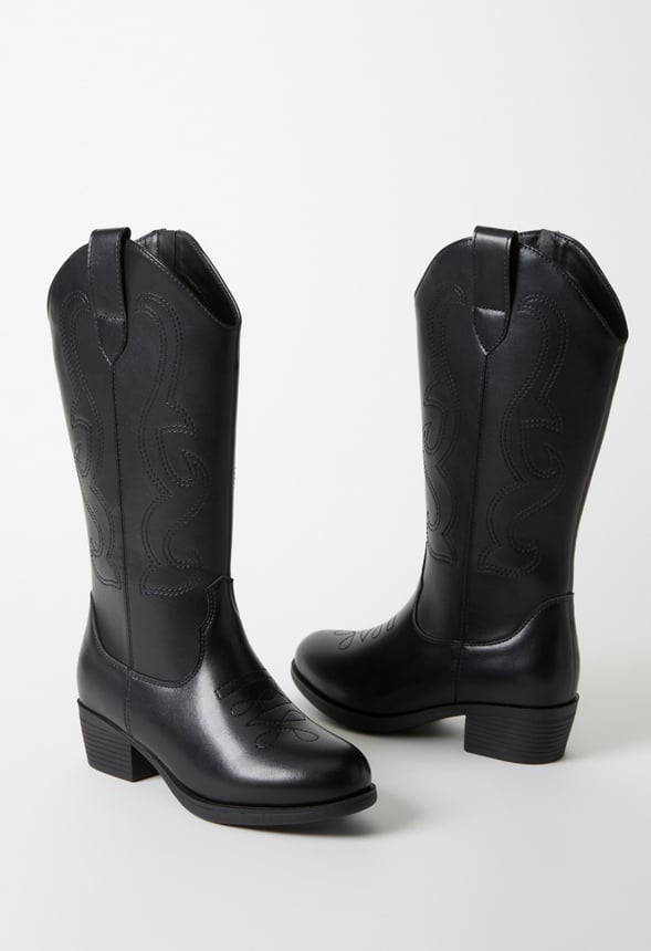 Tall Western Boot Black