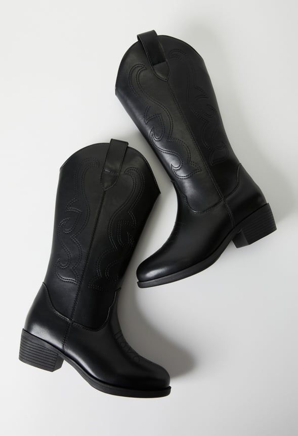 Tall Western Boot Black