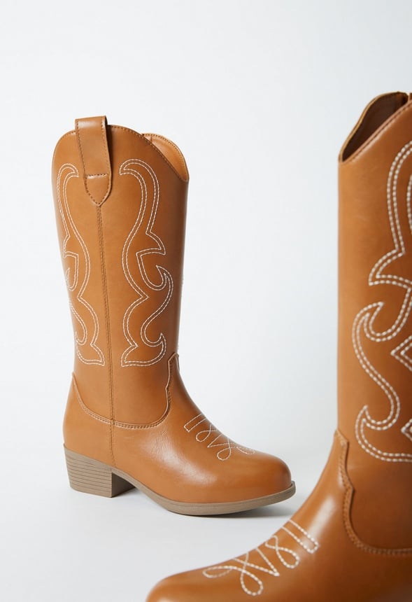 Tall Western Boot Brown