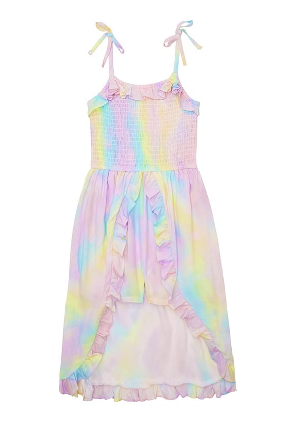 Rainbow Marble Walk-Through Romper Multi