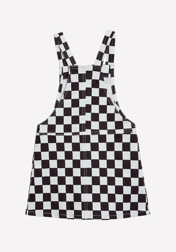 Checkered Skirtall Black