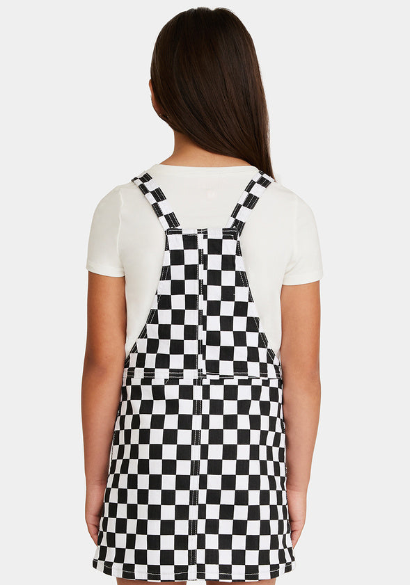 Checkered Skirtall Black