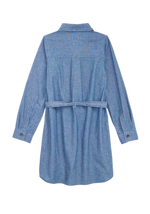 Chambray Shirt Dress Blue