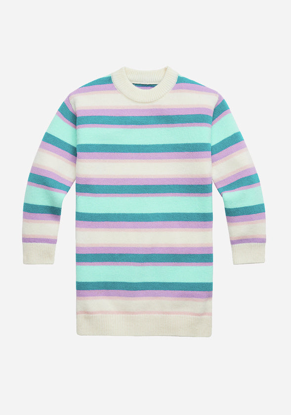 Striped Sweater Dress Blue Stripe