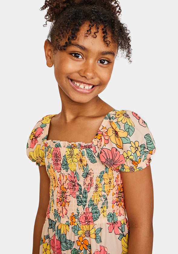 Sunflower Puff Sleeve Jumpsuit Multi Floral