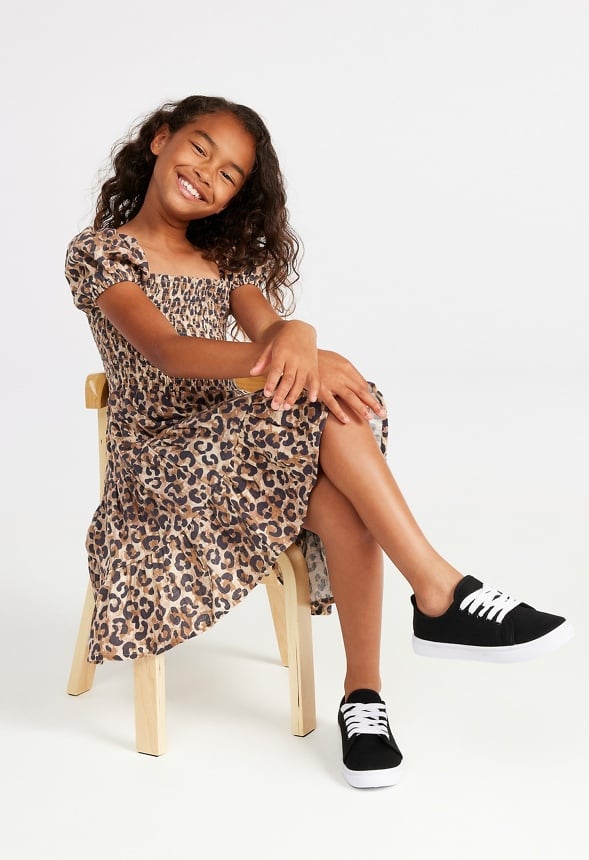 Tiered Smocked Dress Tan