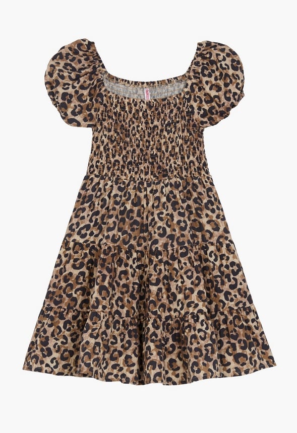 Tiered Smocked Dress Tan