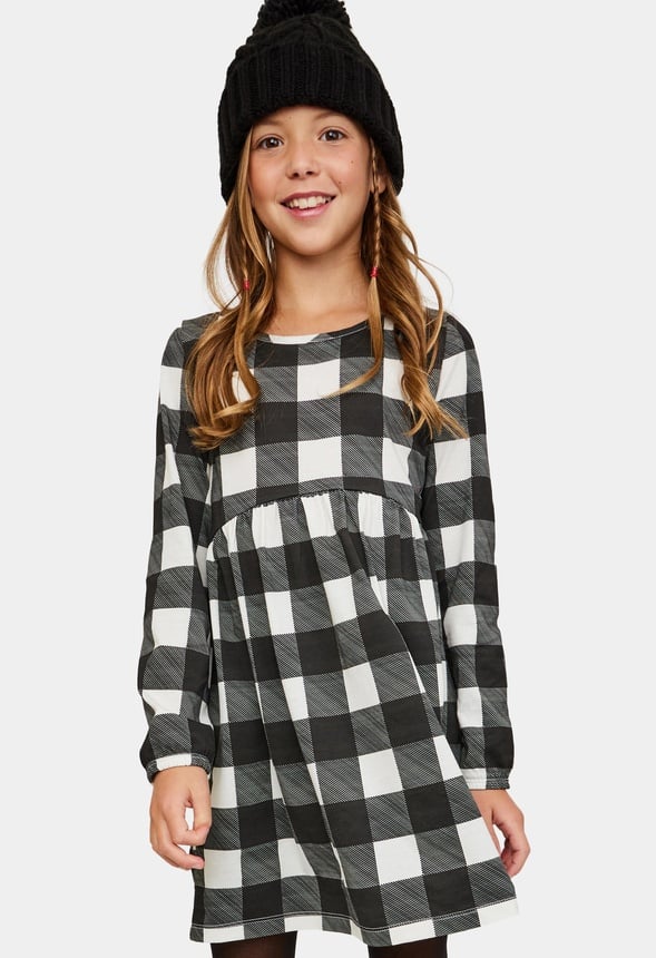 Plaid Babydoll Dress Plaid