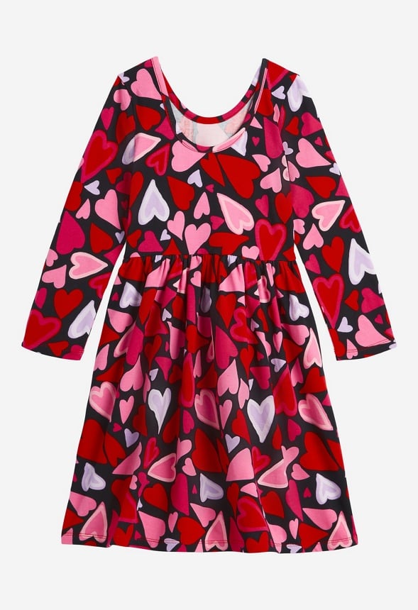 Fit & Flare Dress Multi Hearts