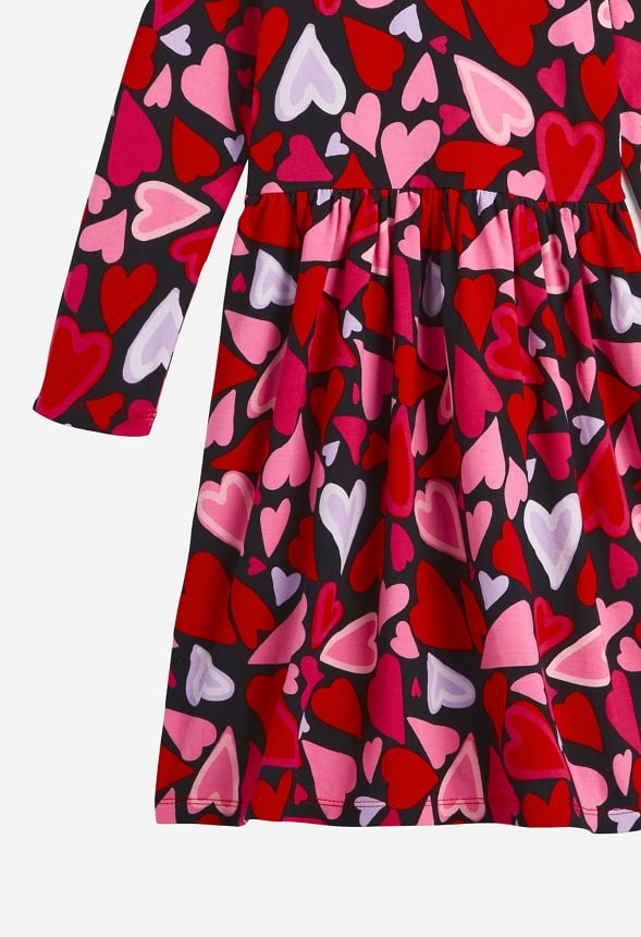 Fit & Flare Dress Multi Hearts