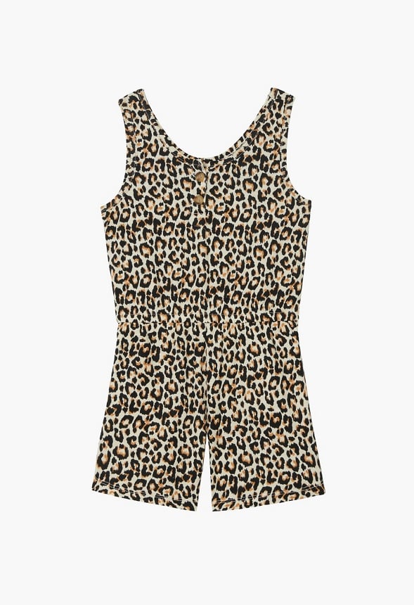 Cheetah Romper Tan