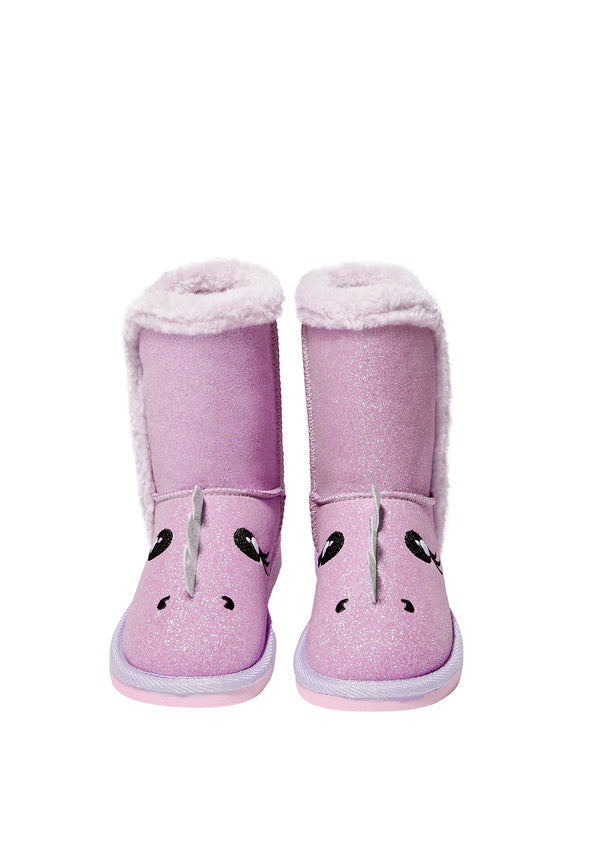 3D Glitter Dino Fuzzy Purple