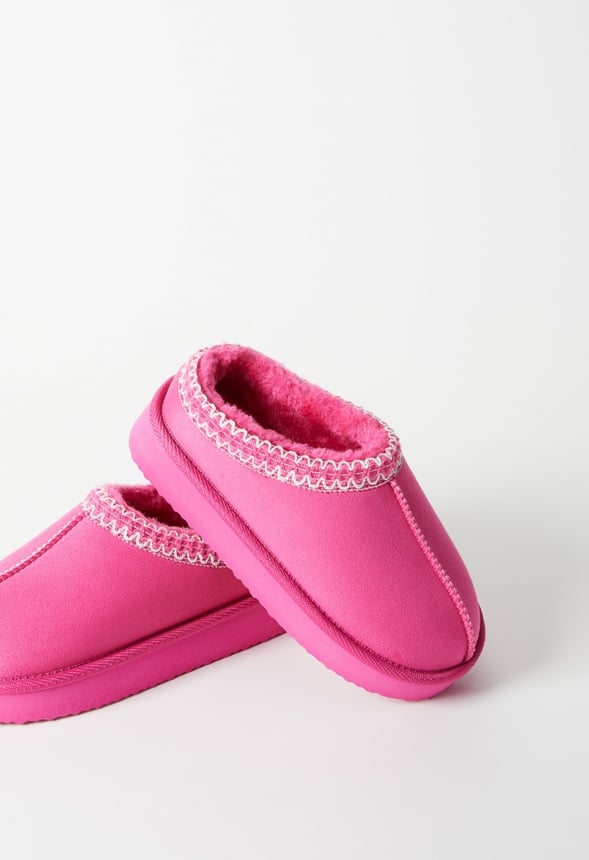 Platform Slip On Fuzzy Hot Pink