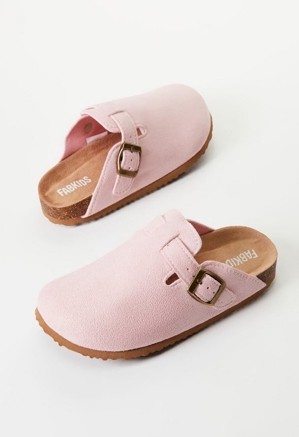 Faux Suede Clog Pink