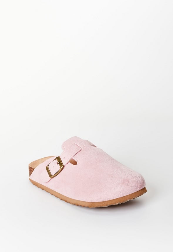 Faux Suede Clog Pink