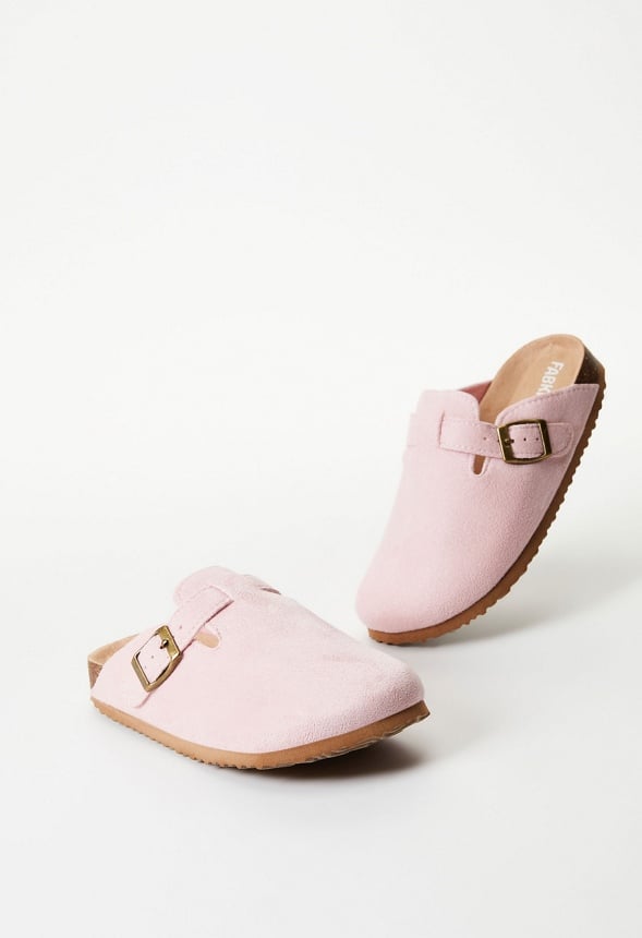 Faux Suede Clog Pink