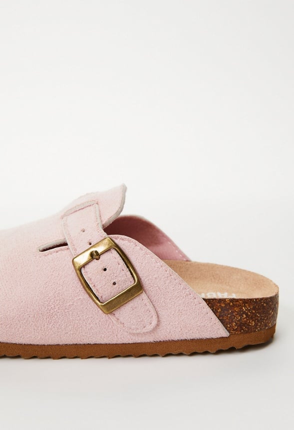Faux Suede Clog Pink